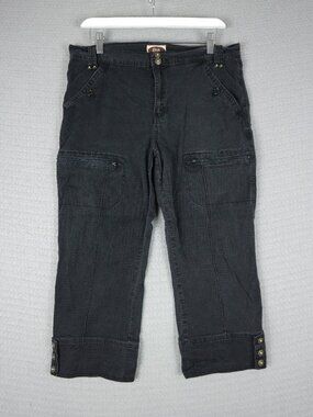 Elite Jeans Womens Y2K Ramie Cotton Blend Vintage Capris Size 15/16